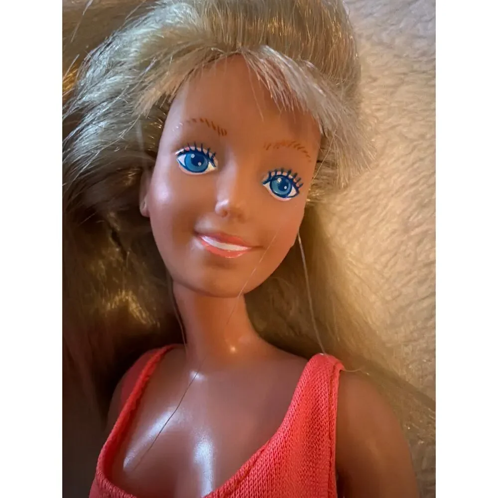 Vintage Hasbro Sindy Lifeguard Doll 1987 Blonde Fashion Doll Pink Swimsuit